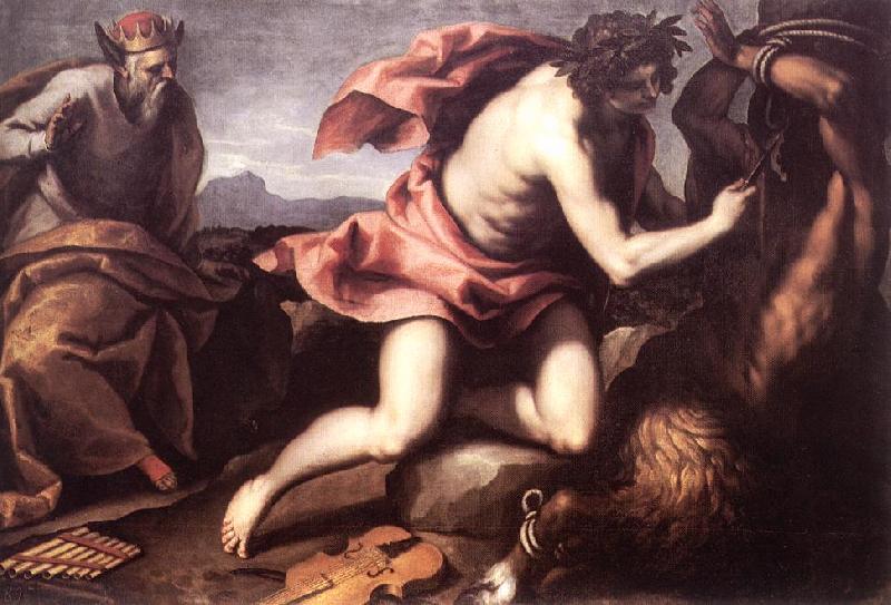 PALMA GIOVANE Apollo and Marsyas (1) ag oil painting image